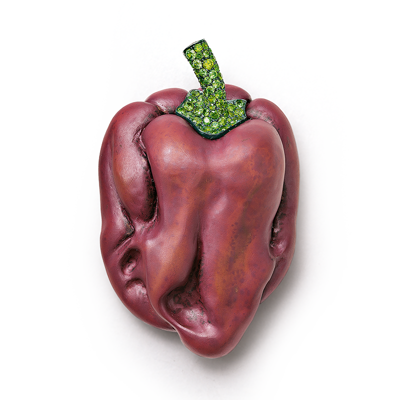red pepper brooch