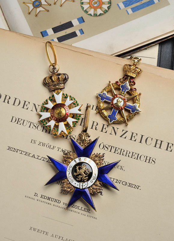A selection of old medals