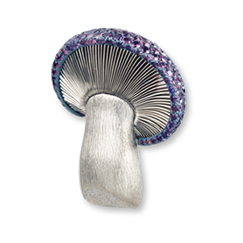 mushroom brooch