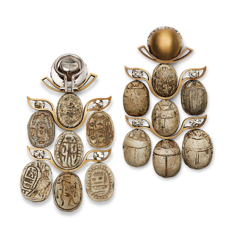 Scarab earrings made by Hemmerle